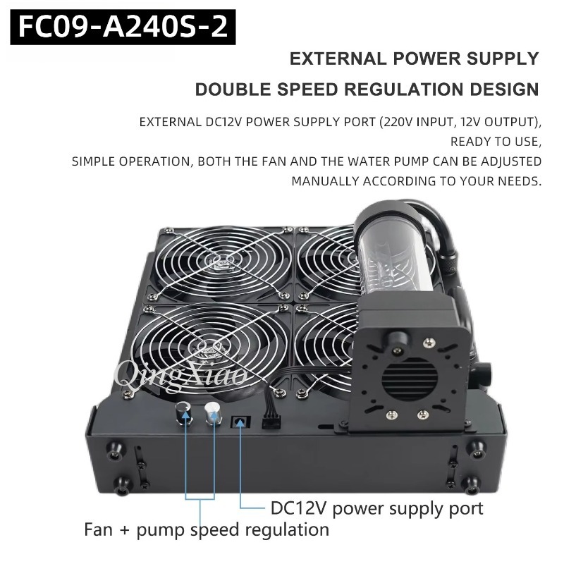 4-Lüfter-Kühlerpumpe und integ – External Radiator Water Cooling Kit Bewertung und Preis
